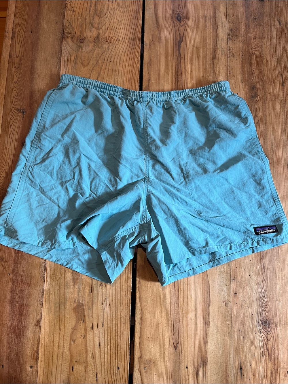 PATAGONIA Men's L Turquoise Baggies Shorts Swim Board Shorts